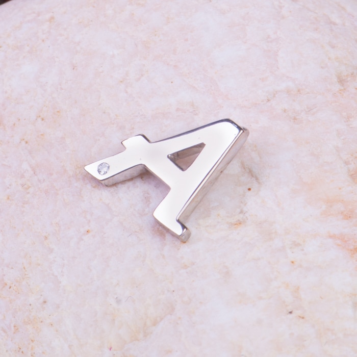 18kt pink gold letter pendant with one diamond 0.01 vvs1/G (ajp12754 ) Online at Kapruka | Product# alankara00180