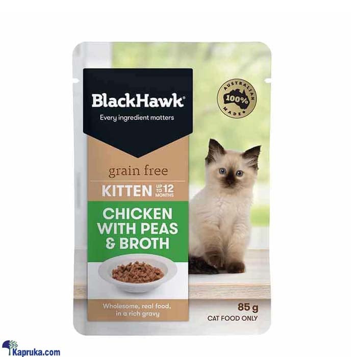 Black Hawk Wet Kitten Food - Chicken With Peas And Broth - 85G - BHC500 Online at Kapruka | Product# petcare00116