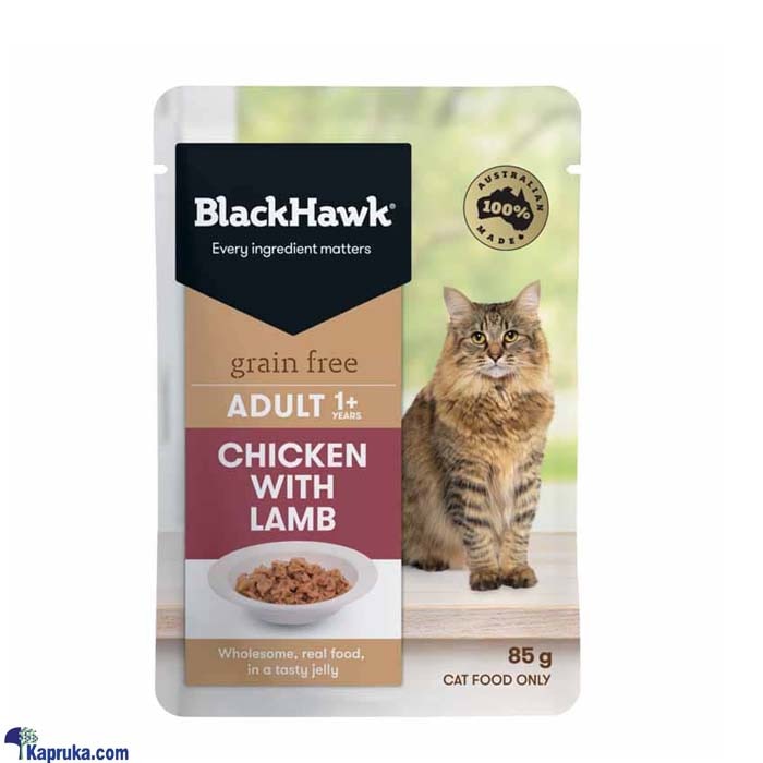 Black Hawk Adult Grain Free Wet Cat Food - Chicken With Lamb - 85G - BHC501 Online at Kapruka | Product# petcare00115