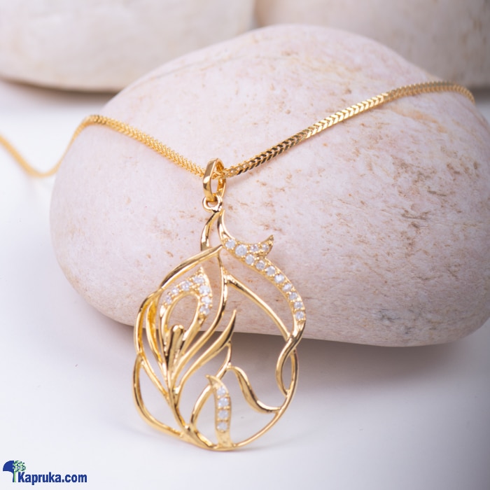 Mallika hemachandra 22kt gold pendant set with cubic zirconia.(p2109/1) Online at Kapruka | Product# jewelleryMH00128