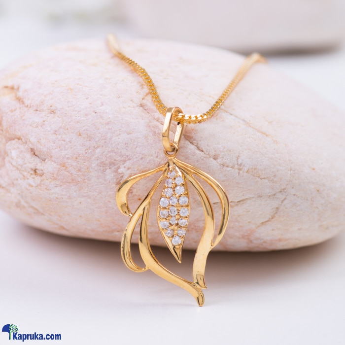 Mallika hemachandra 22kt gold pendant set with cubic zirconia.(p2101/1) Online at Kapruka | Product# jewelleryMH00131