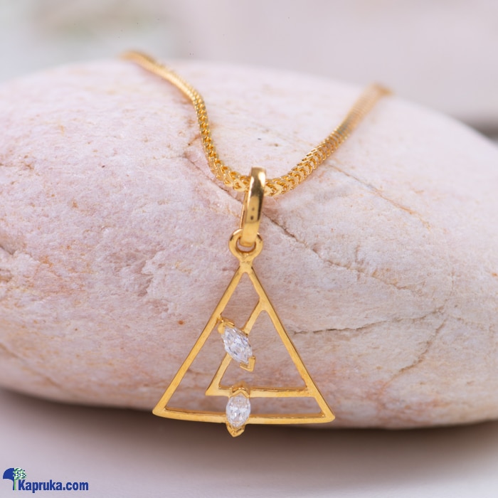 Mallika hemachandra 22kt gold pendant set with cubic zirconia.(p2191/1) Online at Kapruka | Product# jewelleryMH00130