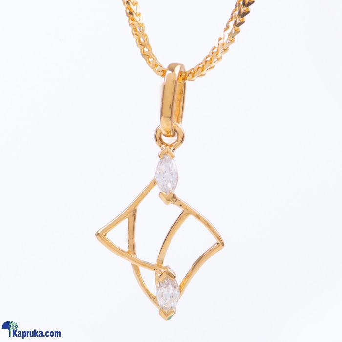 Mallika hemachandra 22kt gold pendant set with cubic zirconia.(p2193/1) Online at Kapruka | Product# jewelleryMH00118
