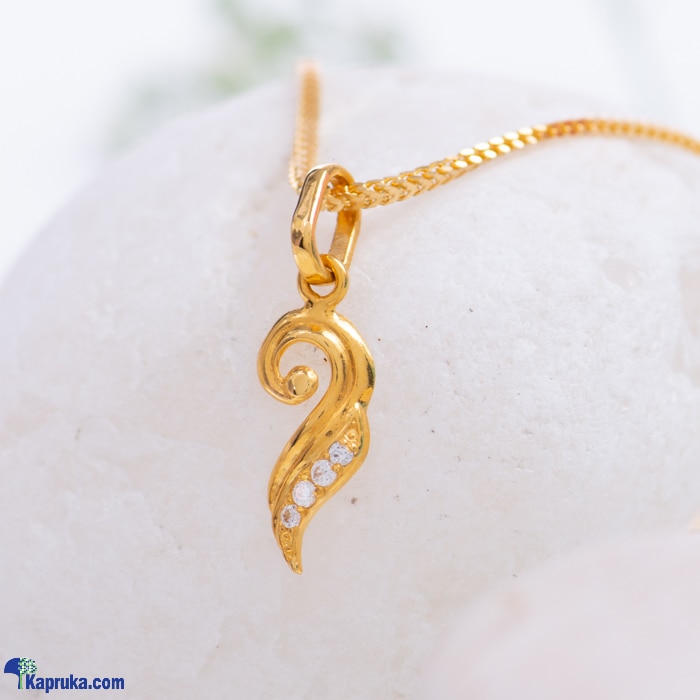 Mallika hemachandra 22kt gold pendant set with cubic zirconia.(p1551/1) Online at Kapruka | Product# jewelleryMH00117