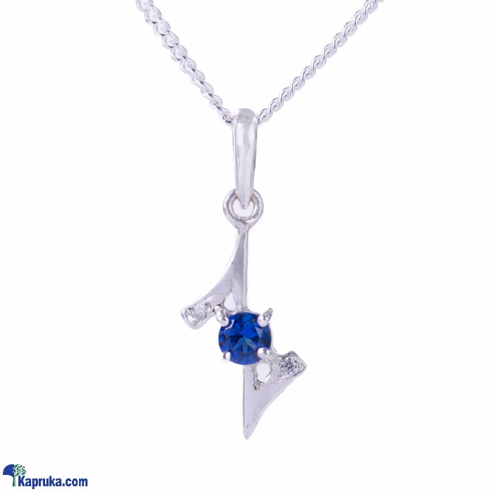 Z Pendant In 925 Sterling Silver Studded With Blue Cubic Zirconia Stones Online at Kapruka | Product# fashion009992