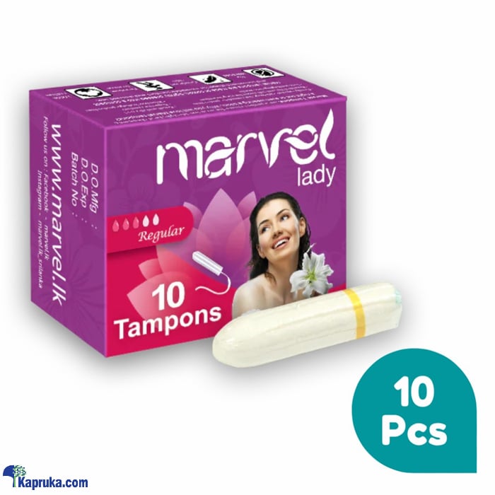 MARVEL LADY TAMPONS - REGULAR FLOW- 10PCS Online at Kapruka | Product# pharmacy00487