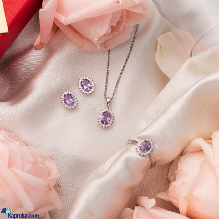Chamathka 'my Heart' S925 Sterling Silver Full Set In Amethyst Online at Kapruka | Product# jewlleryCH0118