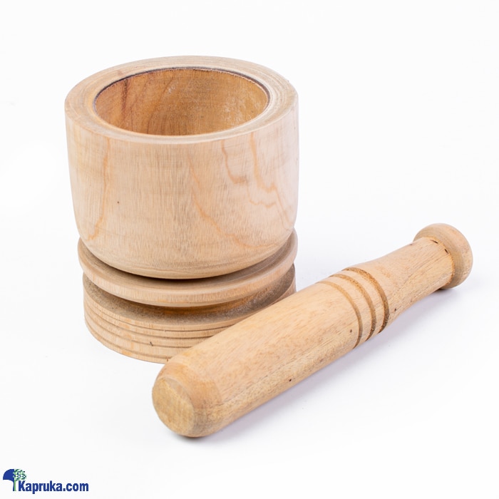 Wooden Mortar And Pestle- Large Online at Kapruka | Product# household00544