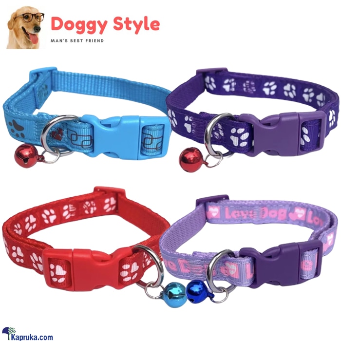 Pet Puppy Small Nylon Neck Collars with Bell Dog Buckle Jingle Bells Adjustable Dogs Necklace Collar Safety Belt Strap Accessory Plastic Side Release Blue Online at Kapruka | Product# petcare00146_TC1