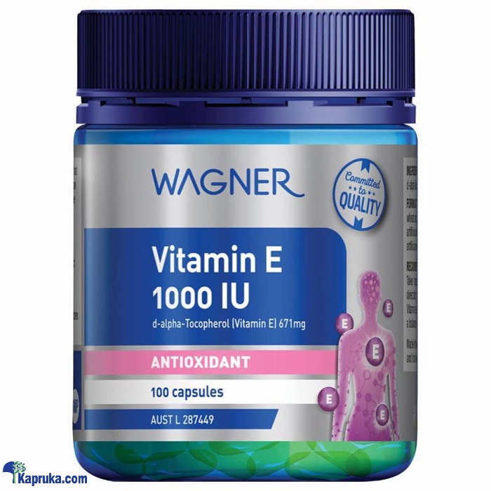 Wagner Vitamin E 1000IU 100 Capsules Online at Kapruka | Product# pharmacy00507