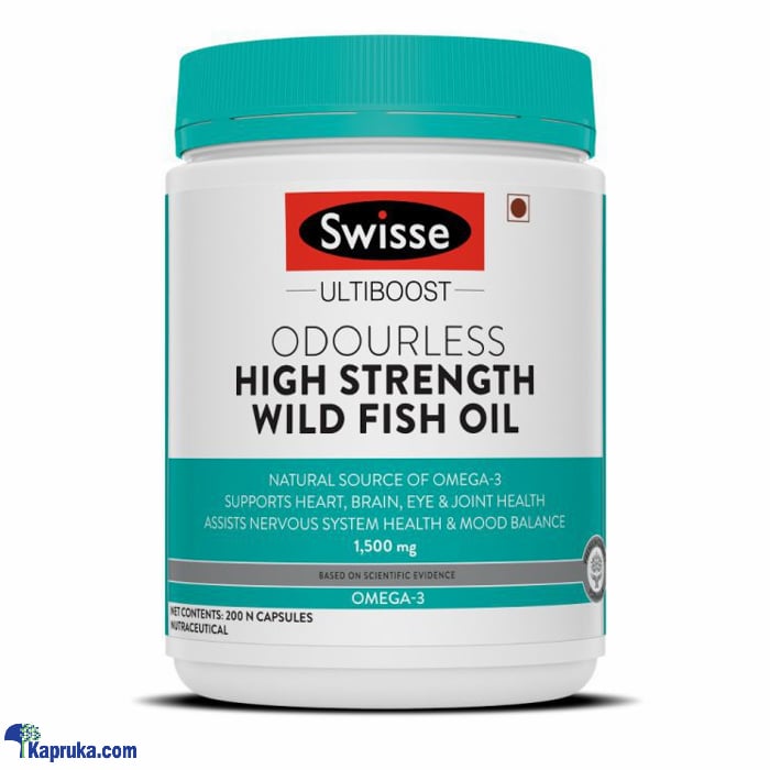 Swiss Odourless High Strength Wild Fish Oil 1500mg 400 Capsules Online at Kapruka | Product# pharmacy00510