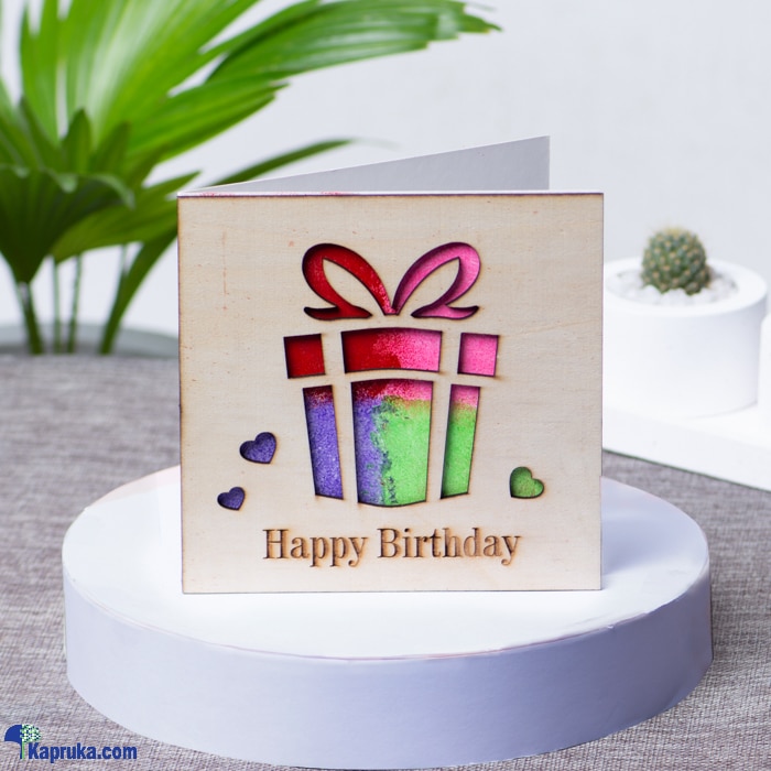 Happy Birthday Wooden Birthday Card Online at Kapruka | Product# greeting00Z2062