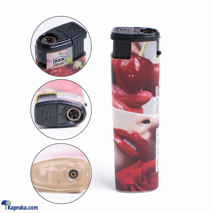 Red Sexy Lip With Rose Printed Jet Frame Lighter - (cigarette Lighter, Windproof Lighter For Candle, Kitchen, BBQ ) Online at Kapruka | Product# grocery002695