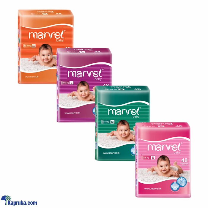 MARVEL BABY DIAPERS 48pcs PACK SMALL Online at Kapruka | Product# pharmacy00516_TC1