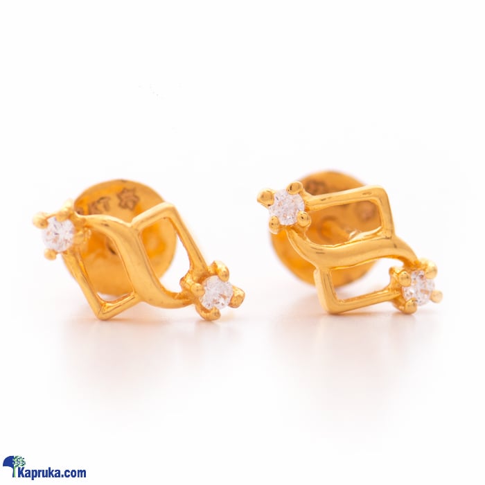 Arthur 22kt Gold Ear Ring With Zercones Online at Kapruka | Product# jewelleryF0244