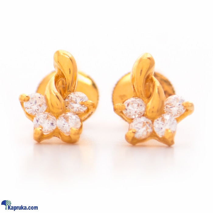 Arthur 22kt Gold Ear Ring With Zercones Online at Kapruka | Product# jewelleryF0250