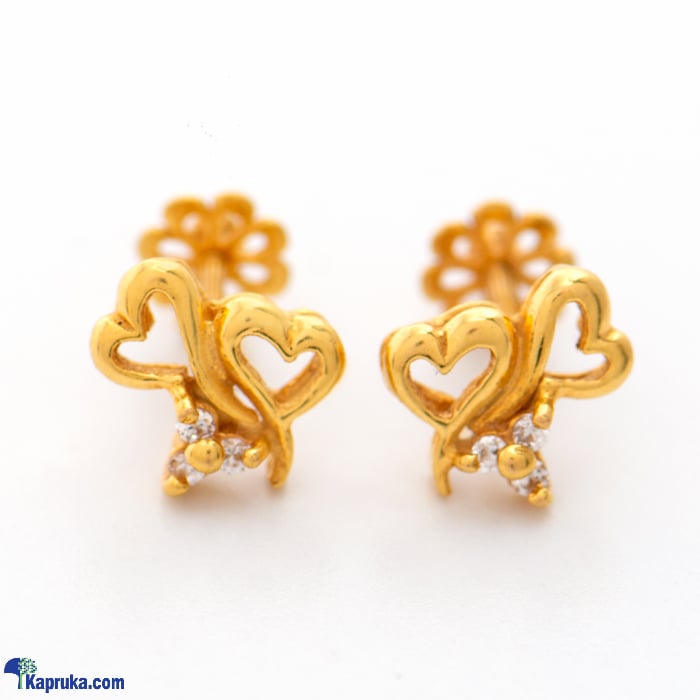 Arthur 22kt Gold Ear Ring With Zercones Online at Kapruka | Product# jewelleryF0249