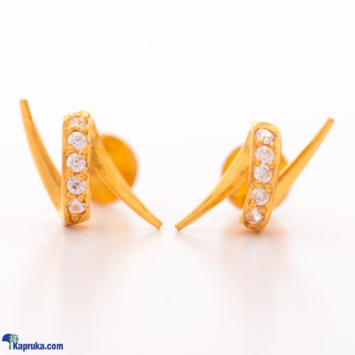 Arthur 22kt Gold Ear Ring With Zercones Online at Kapruka | Product# jewelleryF0264