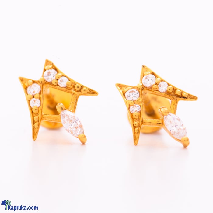 Arthur 22kt Gold Ear Ring With Zercones Online at Kapruka | Product# jewelleryF0277