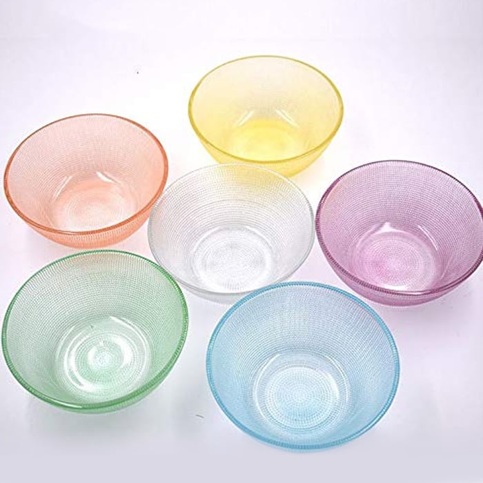 Glass Bowl Set,color Glass Fruit Bowl,stackable Glass Salad Bowl,suitable For Noodles, Soups, Cereals,fruits,6 Piece Set,5 Inch Online at Kapruka | Product# household00558