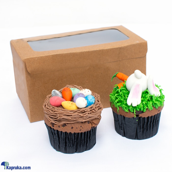 Green Cabin Easter Cupcakes - 02 Pieces Online at Kapruka | Product# cakeGRC00159