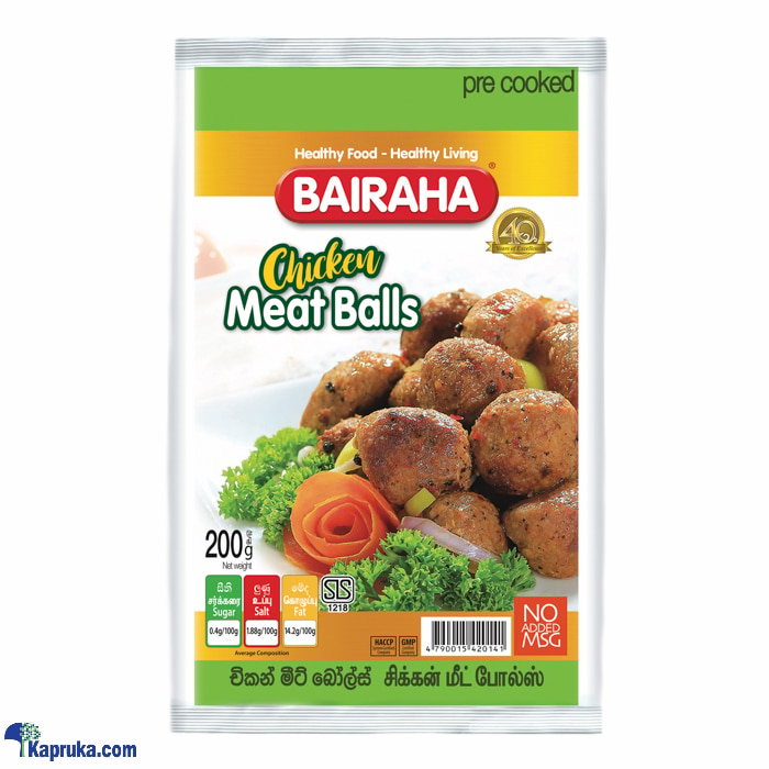 Bairaha Chicken Meat Balls - 200g Online at Kapruka | Product# frozen00175