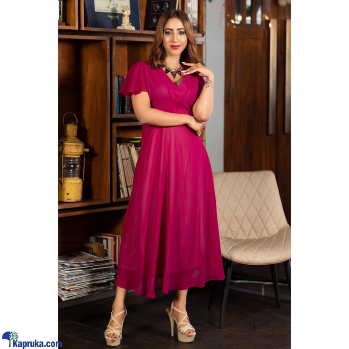 MAXI DRESS PINK- LHS03501 Online at Kapruka | Product# clothing06563