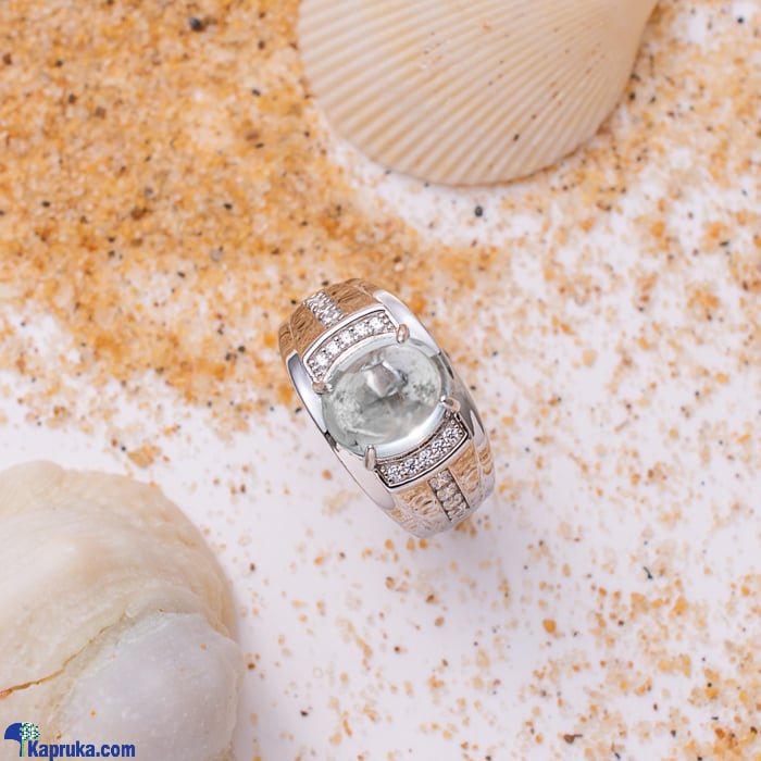 Chamathka triton s925 silver aquamarine gents ring (r- bgr/640) Online at Kapruka | Product# jewlleryCH0126