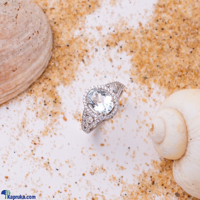 Chamathka  lila s925 silver aquamarine ring (r- bsm/1581) Online at Kapruka | Product# jewlleryCH0127