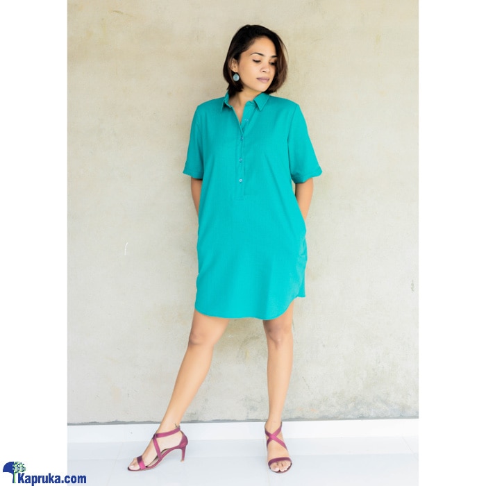 Heather Shirt Dress- Sea Green Online at Kapruka | Product# clothing06640