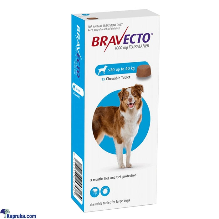 Bravecto 1000mg 1x1tab - BRAV 1000MG Online at Kapruka | Product# petcare00201
