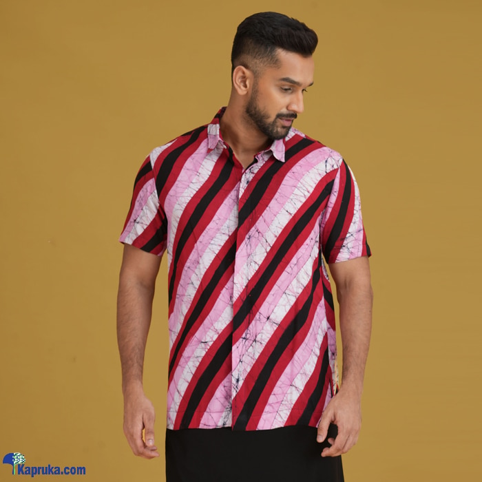 Rayon Batik Coloured Stripes Shirt Online at Kapruka | Product# clothing06733