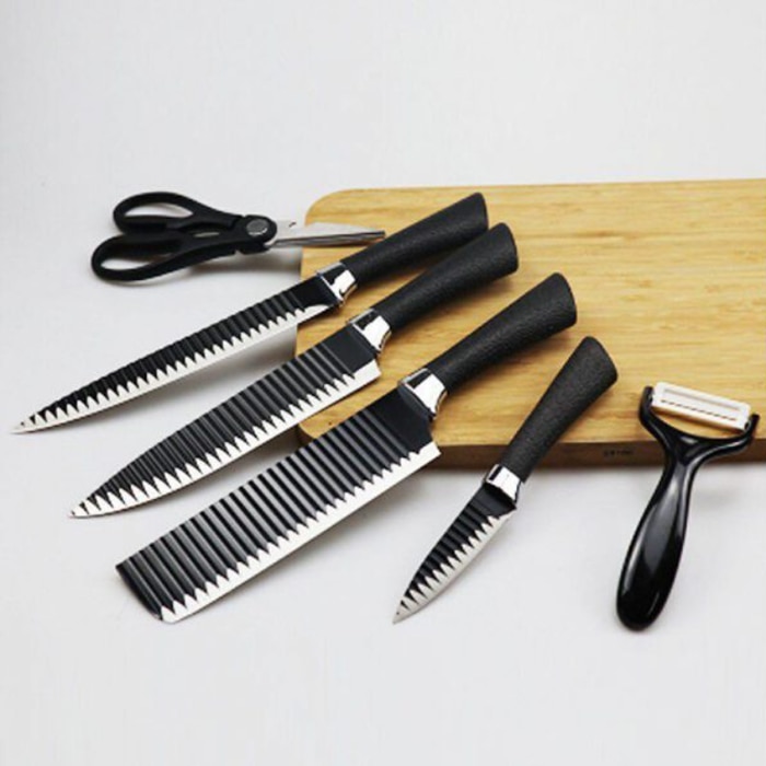 Evcriverh 6 In 1 Premium Quality Stainless Steel Kitchen Knife Set Online at Kapruka | Product# household00596