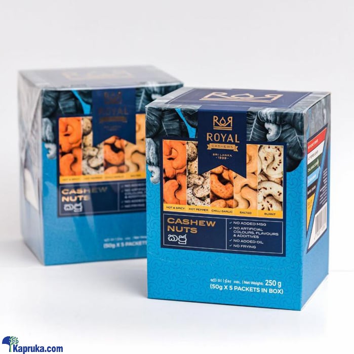 Royal Cashew 5 In 1 Cashew Nuts Gift Pack In BOX 250g Online at Kapruka | Product# grocery002785