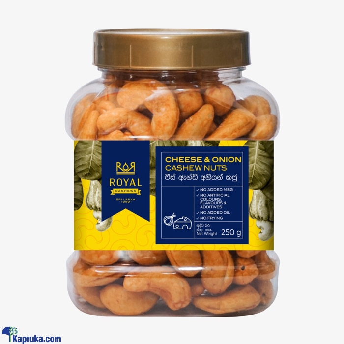 Royal Cashew Cheese And Onion Cashew Nuts - PET Bottles 250g Online at Kapruka | Product# grocery002787