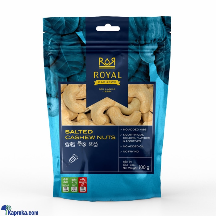 Royal Cashew Salted Cashew Nuts Pack 100g Online at Kapruka | Product# grocery002789
