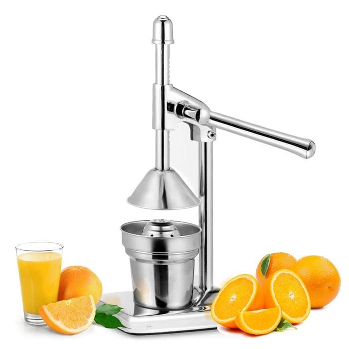 Manual Orange Juicer Stainless Steel Chrome Citrus Hand Press Fresh Fruit Squeezer Pro Extractor Online at Kapruka | Product# household00651