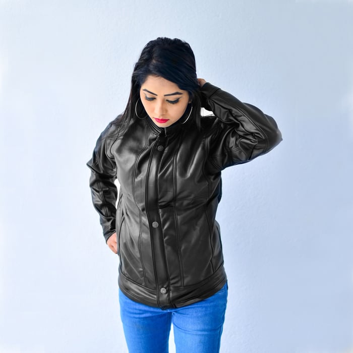 Unisex Riding Leather Jacket Black - Slim Fit Online at Kapruka | Product# automobile00507