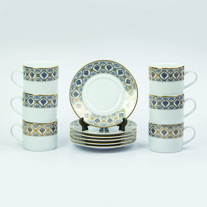 DORIS GREY 12 PCS TEA SET - DEF2- TE012- 0- 00518- 00 Online at Kapruka | Product# porcelain00190