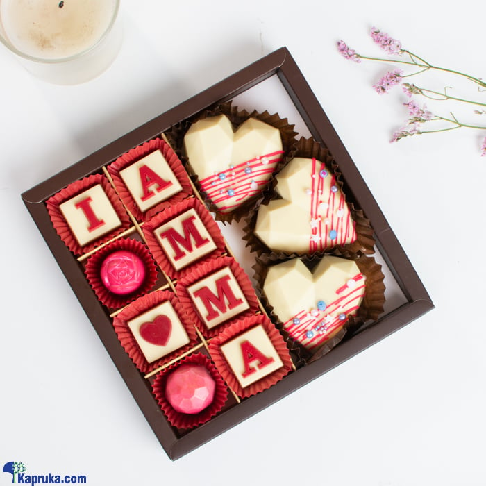 Java 08 Piece Chocolates With 'I Heart Amma' With Big Diamond Hearts Online at Kapruka | Product# chocolates001473