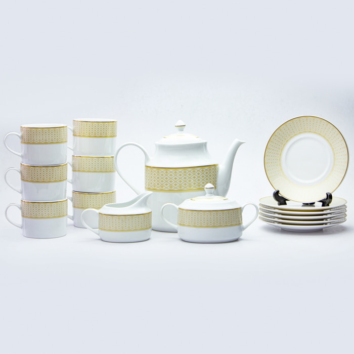 Roxi Gold 17 Pcs Tea Set - DLF2- TE017- 0- 05418- 00 Online at Kapruka | Product# household00681