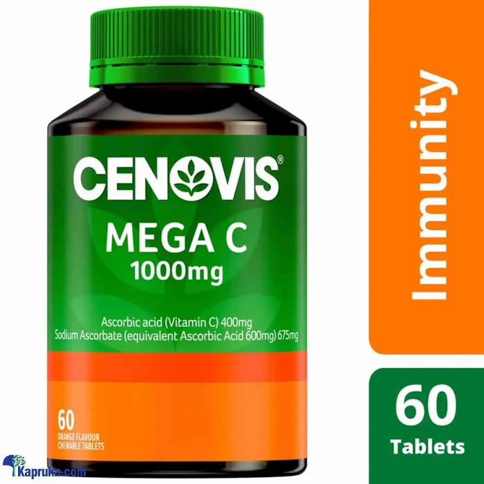 Cenovis Mega Vitamin C For Immune Support 1000mg - 60 Orange Flavour Chewable Tablets Online at Kapruka | Product# pharmacy00573