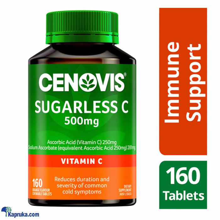 Cenovis Vitamin C 500mg Sugarless 160 Chewable Tablets Online at Kapruka | Product# pharmacy00574