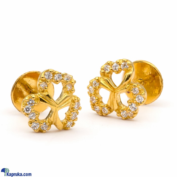 Raja Jewellers 22K Gold Ear Stud Set With 0.28ct Rounds C- ZE000002 Online at Kapruka | Product# jewelleryRJ0105