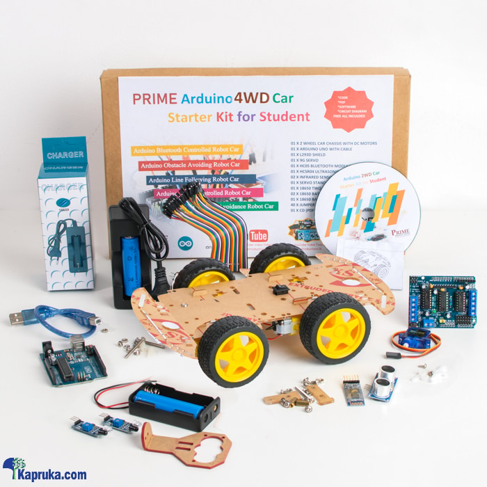 Prime Arduino 4WD Car Starter Kit For Student - Educational Toy - Arduino - Electronics - Robotics Online at Kapruka | Product# kidstoy0Z1503