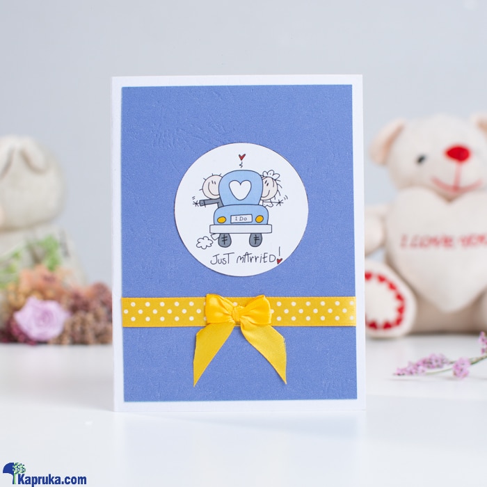 JUST MARRIED HANDMADE GREETING CARD Online at Kapruka | Product# greeting00Z2107
