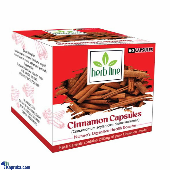 Herb Line Cinnamon Capsules (cinnamomum Zeiylanicam Blume Lauraceae- 60 Capsules) Online at Kapruka | Product# ayurvedic00250