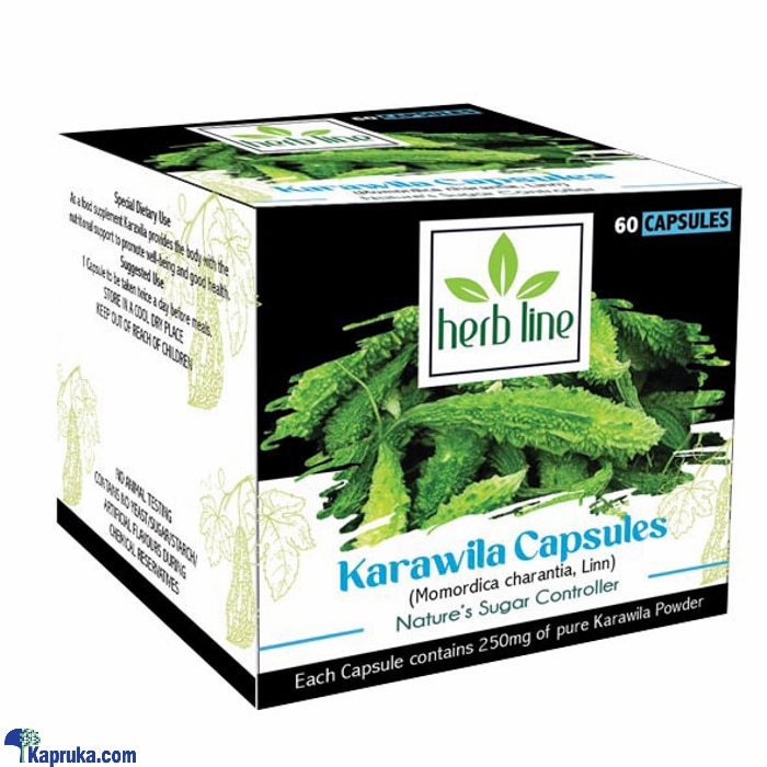 Herb Line Karawila Capsules (momordica Charantia Linn- 60 Capsules) Online at Kapruka | Product# ayurvedic00236