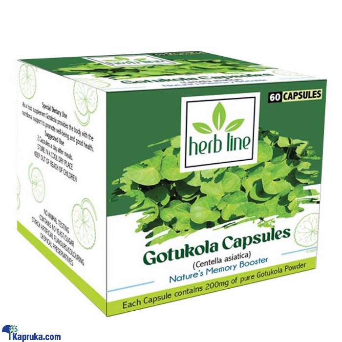 Herb Line Gotukola Capsules (centella Asiatica- 60 Capsules) Online at Kapruka | Product# ayurvedic00239