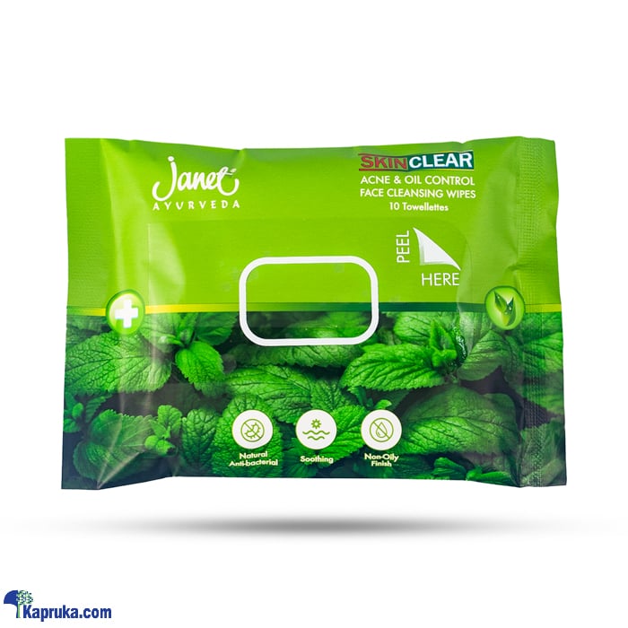Janet Ayurveda Skin Clear Acne And Oil Control Face Cleansing Wipes 4342 Online at Kapruka | Product# cosmetics001196